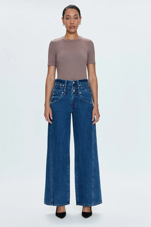 Pistola Caleb High Rise Stacked Waist in Reflection