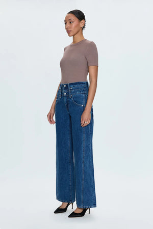 Pistola Caleb High Rise Stacked Waist in Reflection