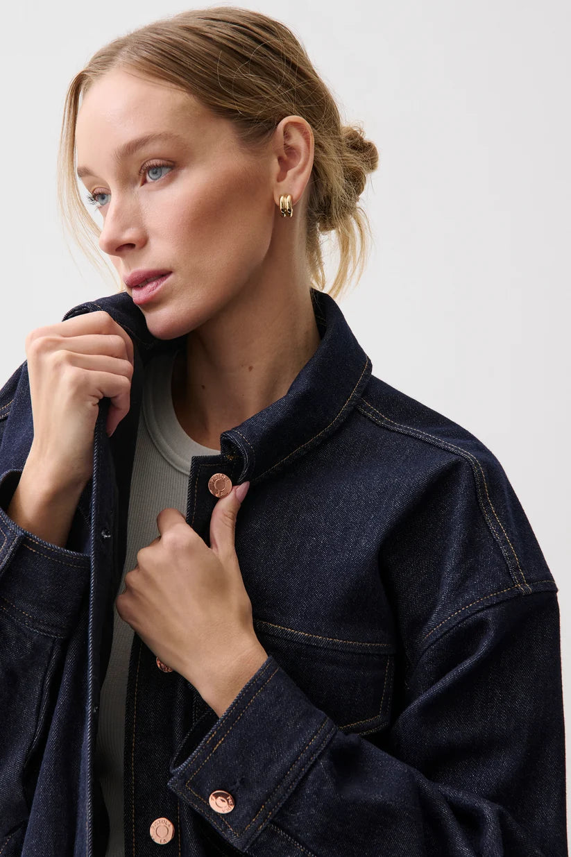 Pistola Bibi Blouson Denim Jacket in Nightfall