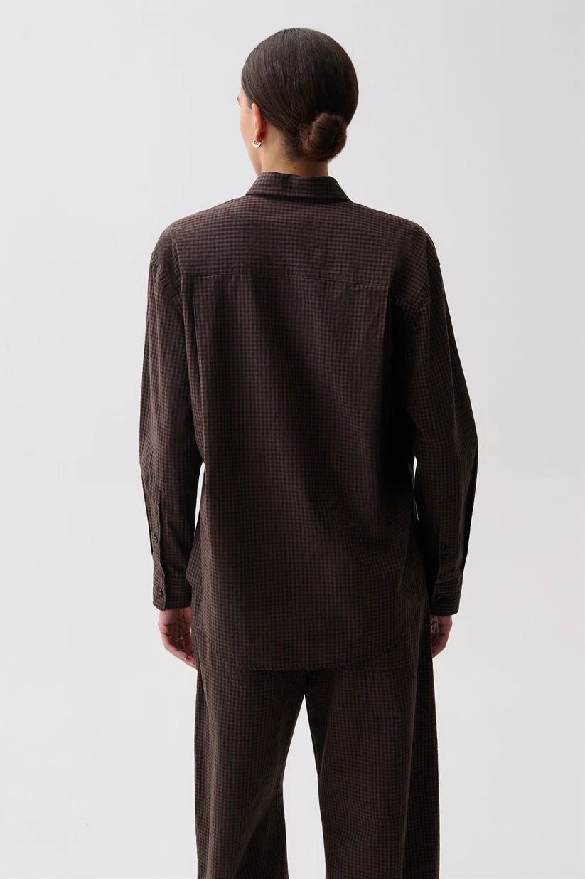 Pistola Mila Long Sleeve Button Down Warp Top