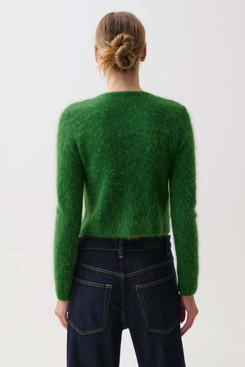 Pistola Yara Alpaca Blend Shrunken Cardigan in Vivid Moss