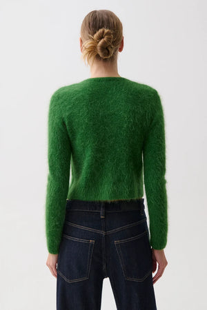 Pistola Yara Alpaca Blend Shrunken Cardigan in Vivid Moss