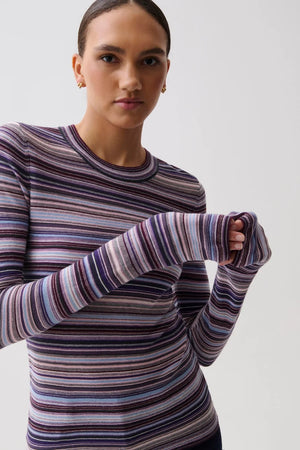 Pistola Madison Sweater in Purple Lovina Stripe