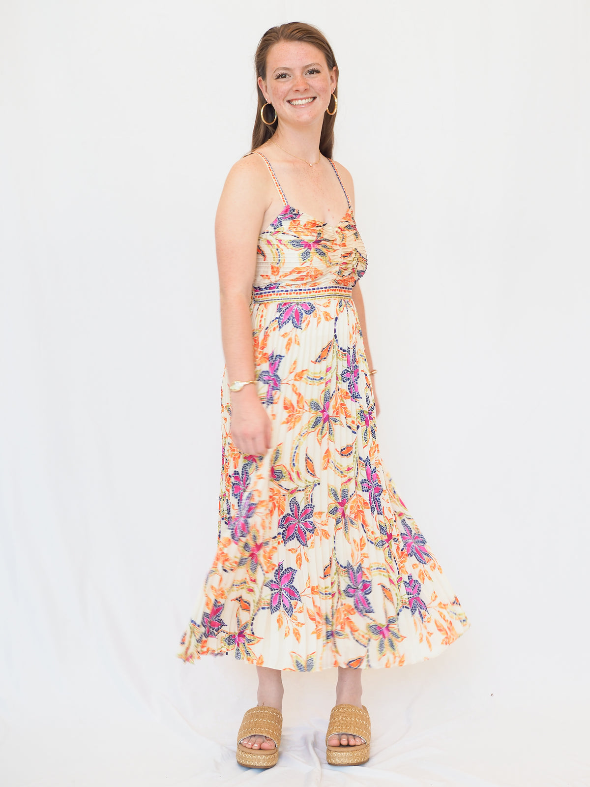Dany Dayna Dress in Stitched Flower