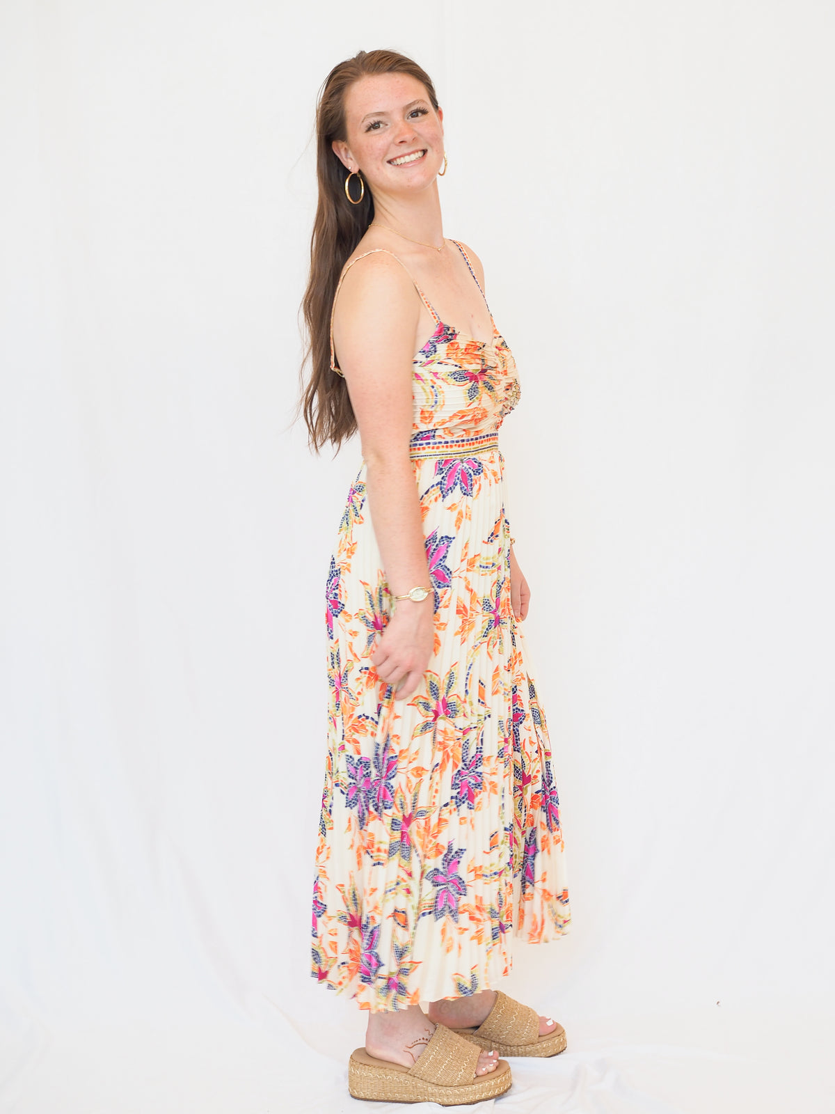 Dany Dayna Dress in Stitched Flower