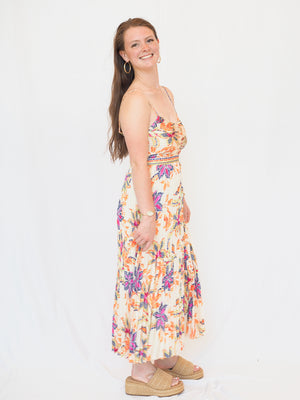 Dany Dayna Dress in Stitched Flower