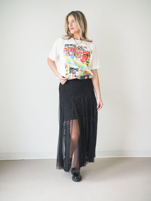 Juliet Lace Paneled Maxi Skirt