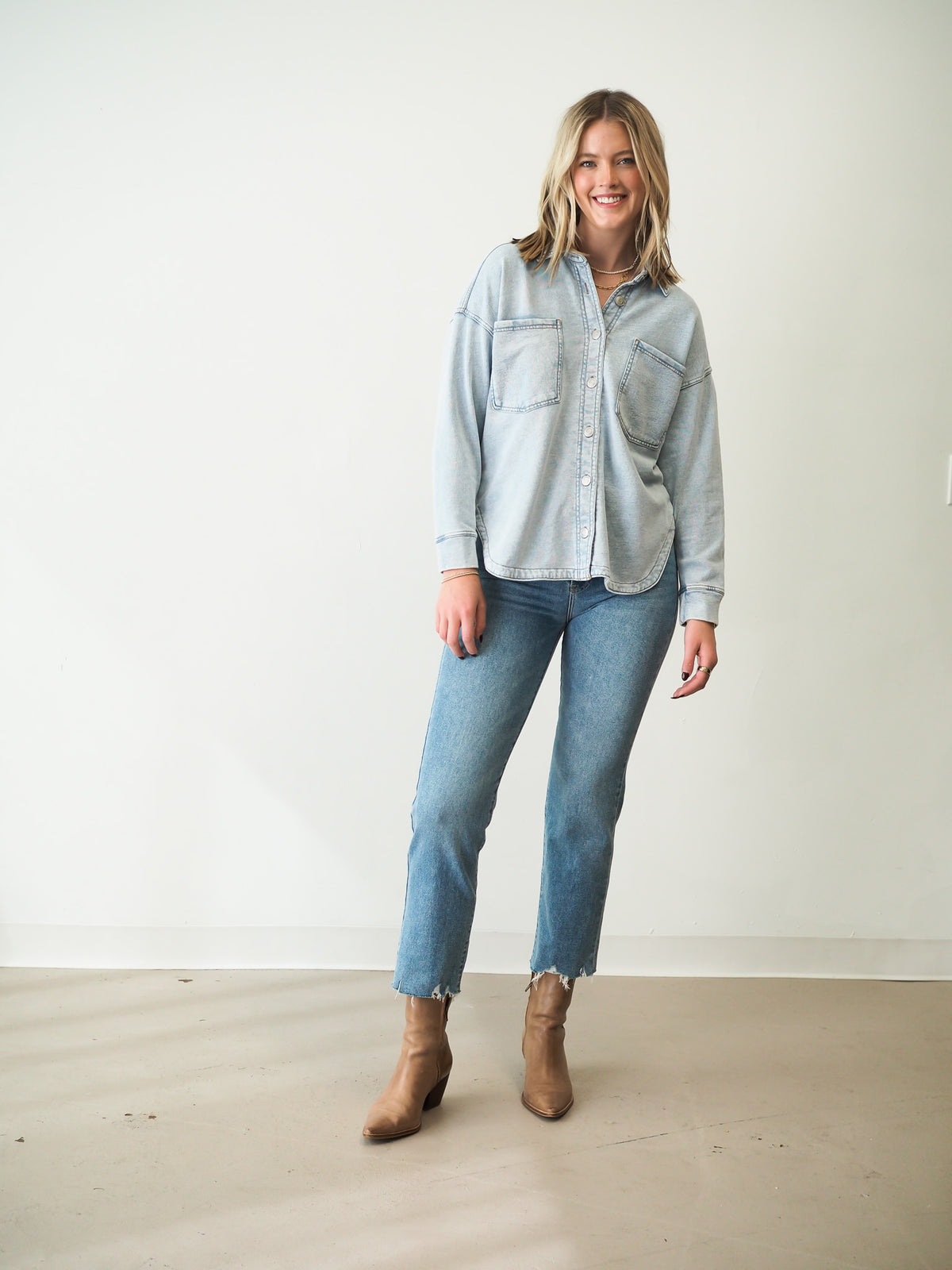 Z Supply ALL DAY KNIT DENIM JACKET