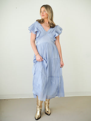Ocean Blue Midi Dress