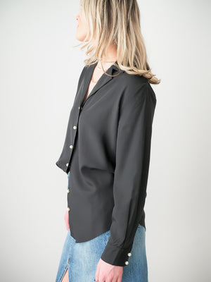 Endless Rose Black Pearl Button Up Shirt