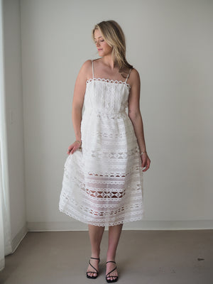 Bella Combination White Lace Dress