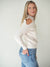 ASTR Tori Pearl Embellished Cream sweater