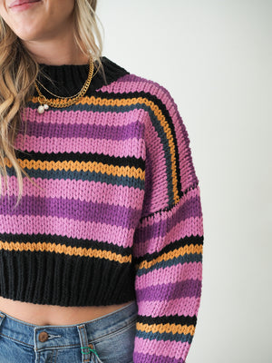 Dante Purple Stripe Sweater