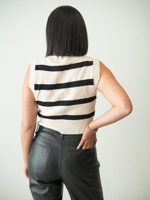 Otto STRIPED PATTERN KNITTED VEST
