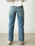 Free People TINSLEY BAGGY HIGH RISES in HAZEY BLUE