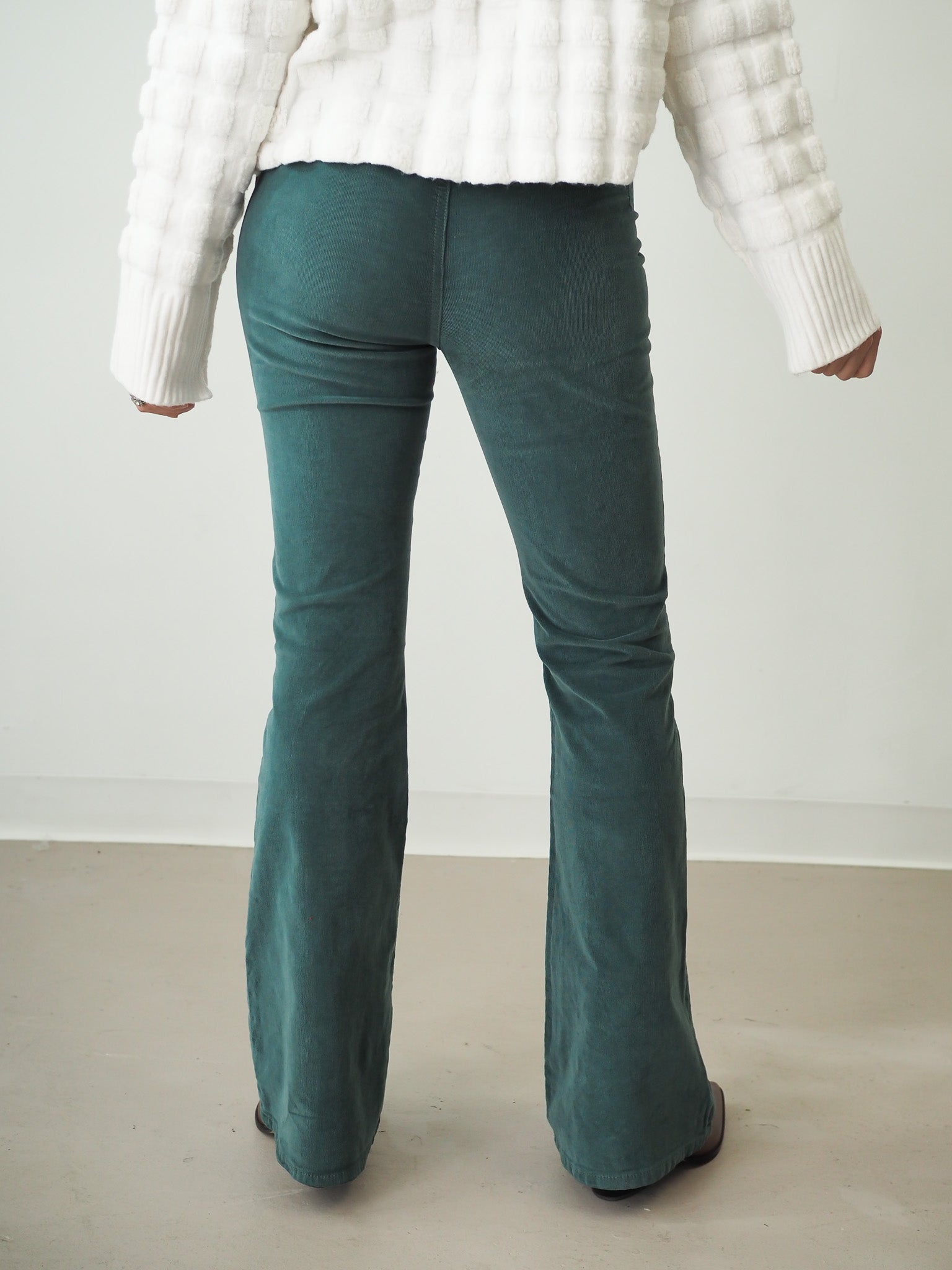 Jayde Seamed Corduroy Flare Pants