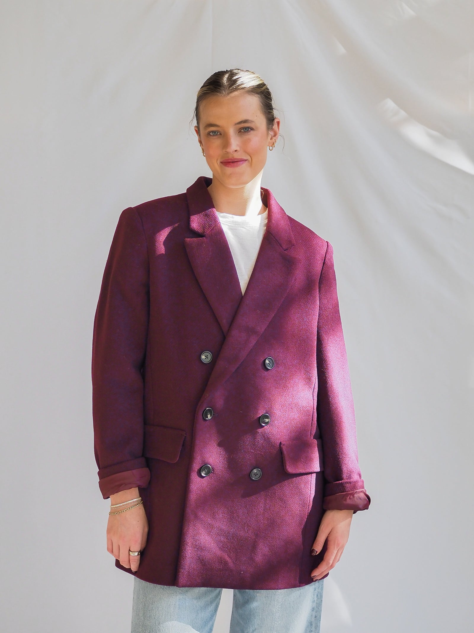 Pistola Emory Pea Coat in Claret