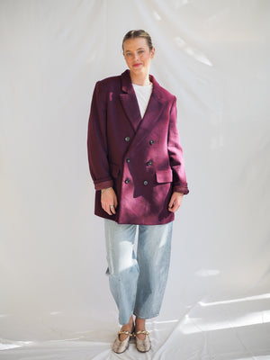 Pistola Emory Pea Coat in Claret