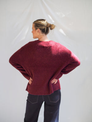 Pistola Talia V-Neck Sweater in Claret