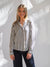 Bella Dahl High Low Hem Strip Button Down in Indigo Ink