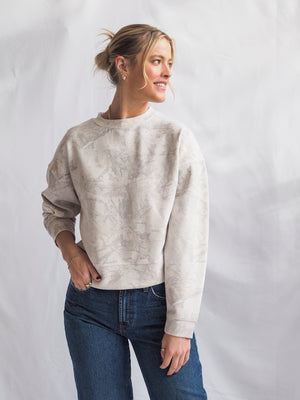 Martina Camo Gray Crewneck Sweatshirt