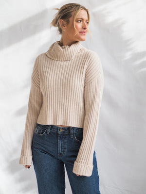 The Virginia Sweater in Bone White