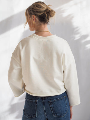 French Terry Cropped Sweatshirt
