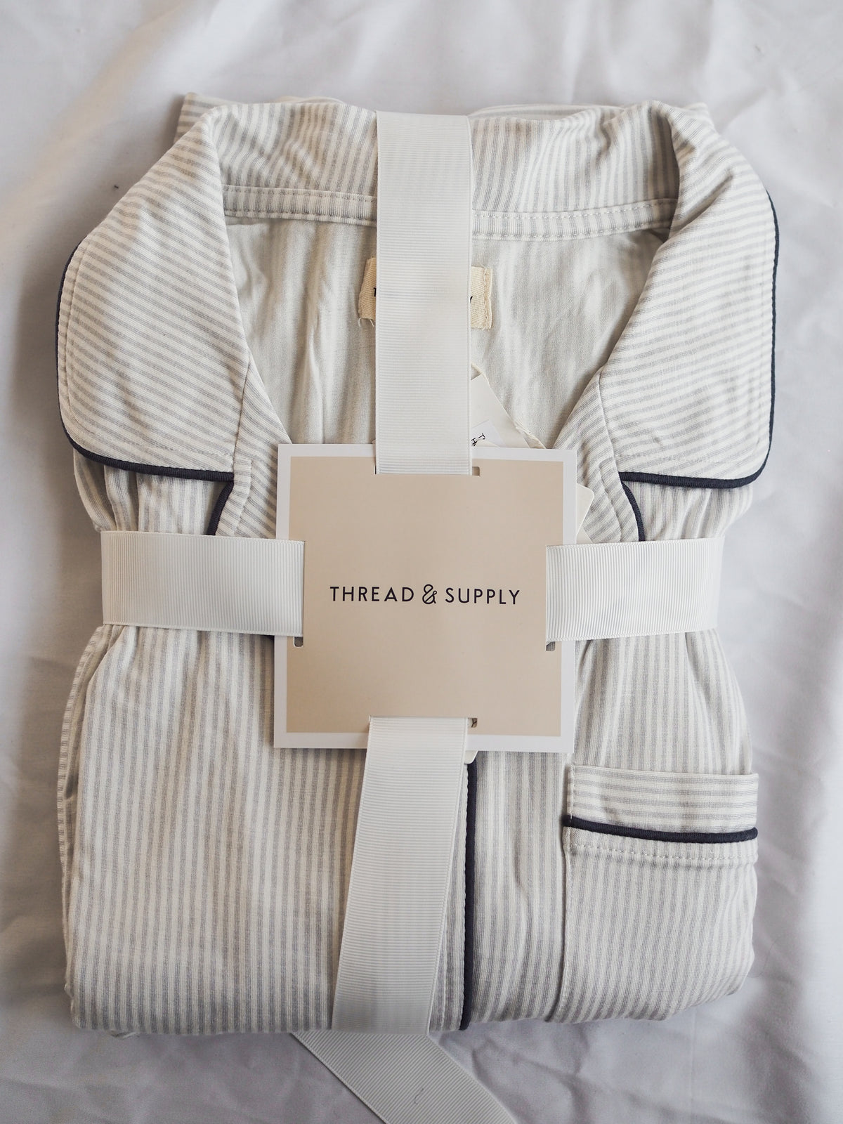 Holly Natural Stripe Pajama Set