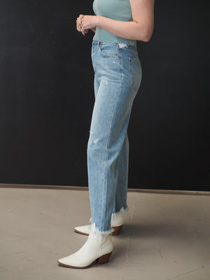 Pistola Loretta Cropped High Waisted Denim Jeans