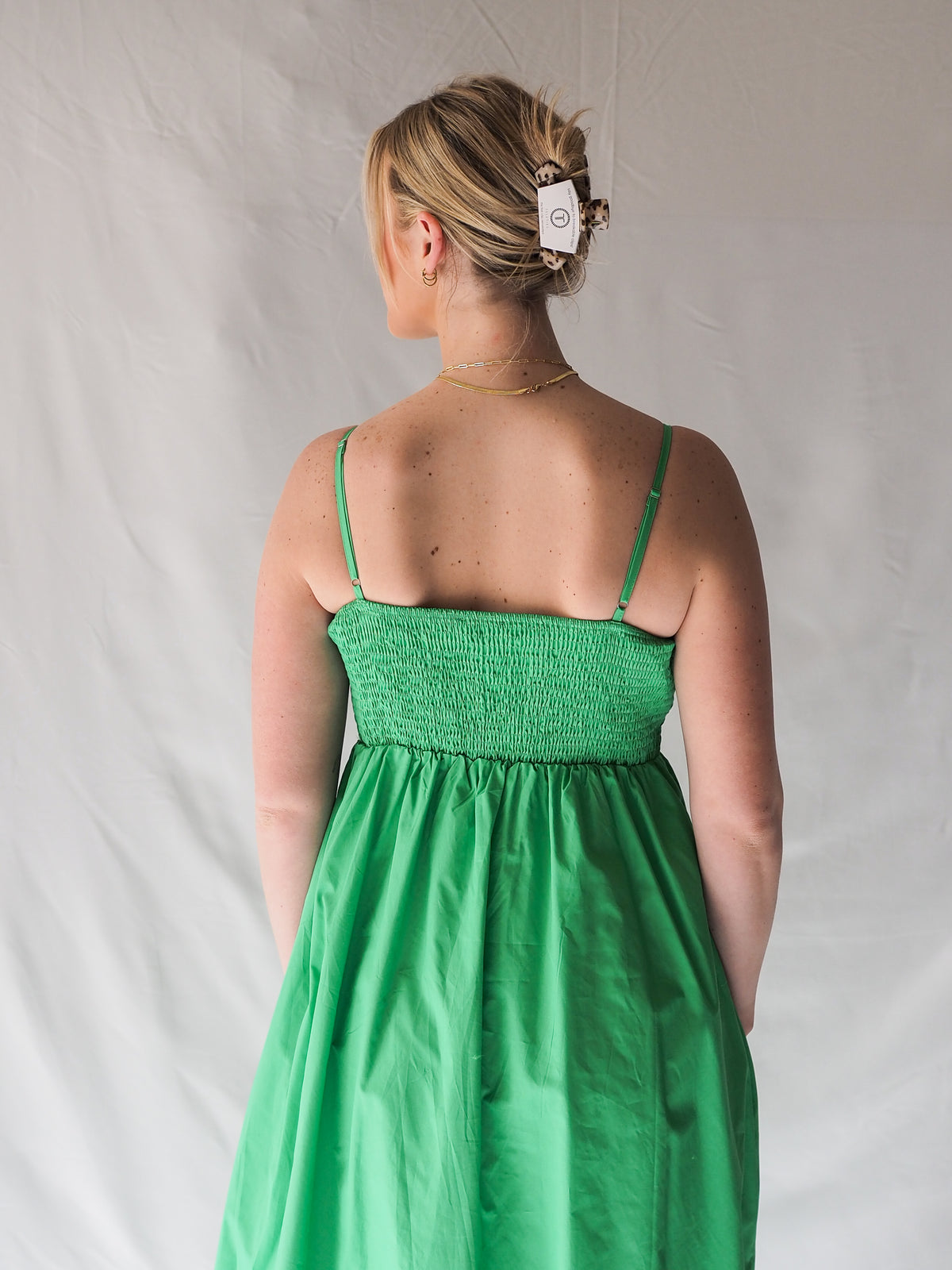 Santorini Poplin Midi Dress in Green