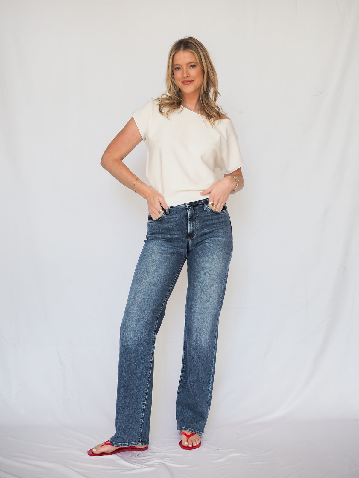 Boatneck Cap Sleeve Sweater Top