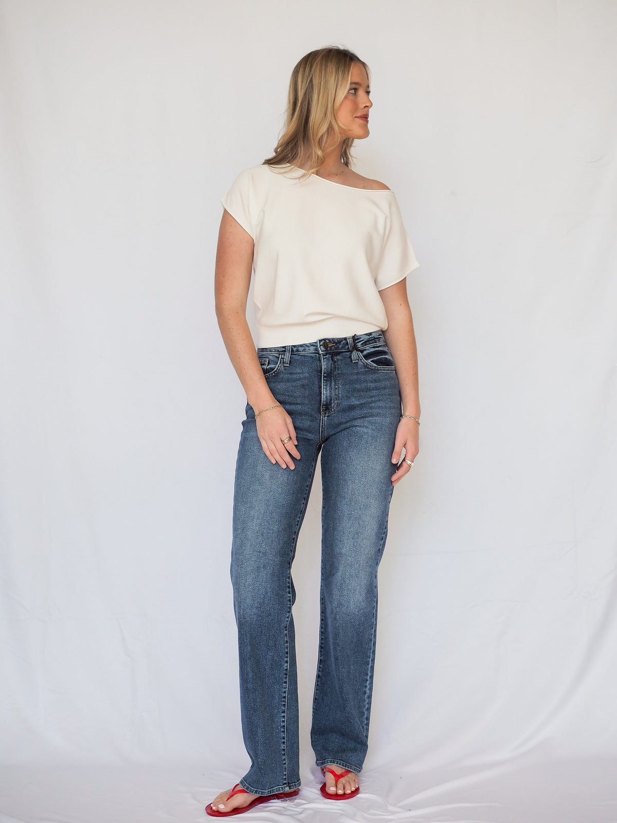 Just Black Denim Longer Length Straight Jeans