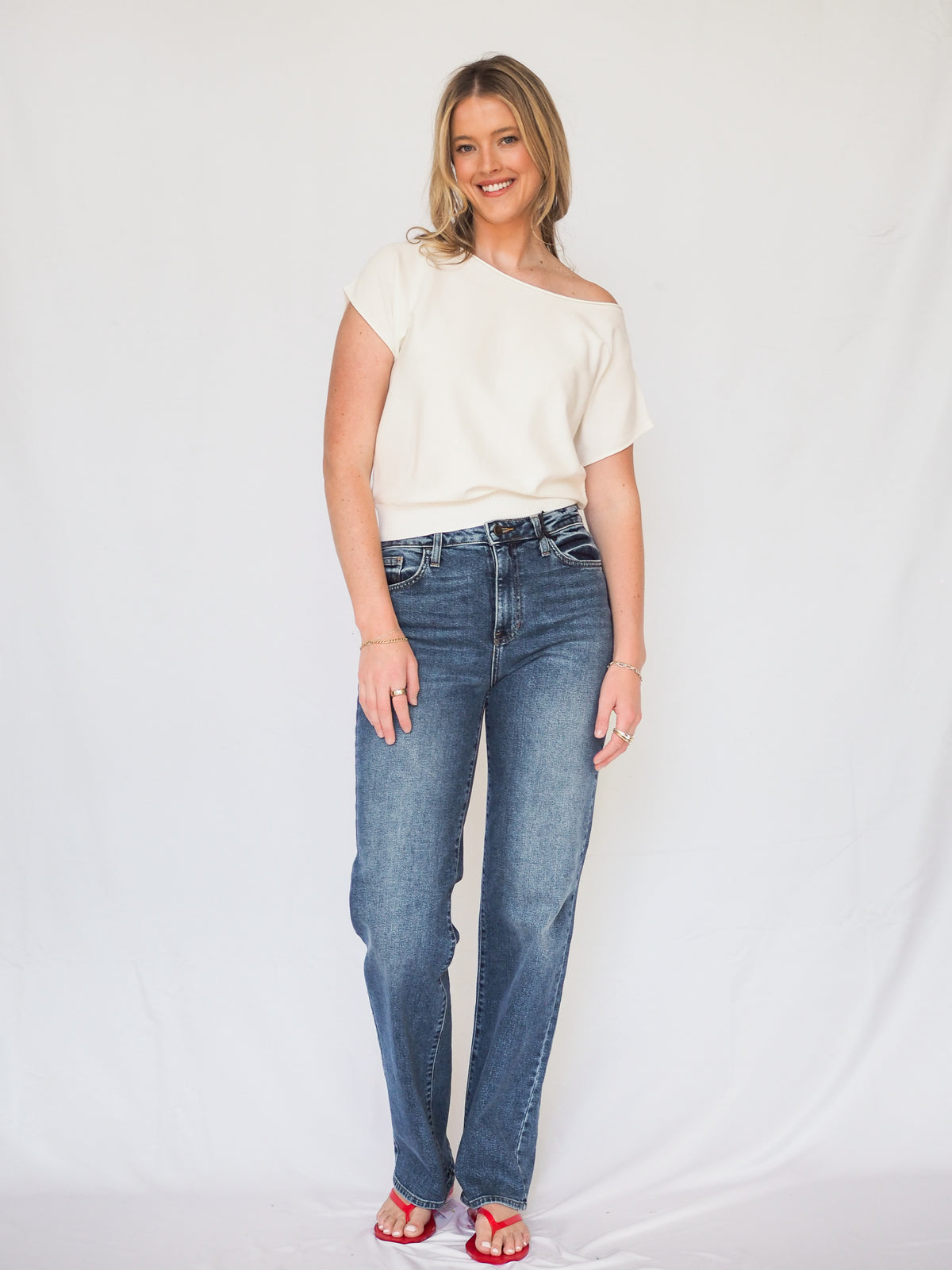 Boatneck Cap Sleeve Sweater Top
