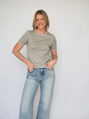 Grey Layered Sweater Tee