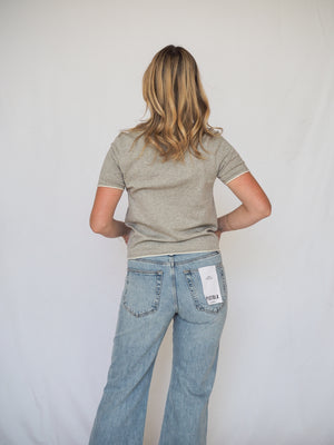 Grey Layered Sweater Tee