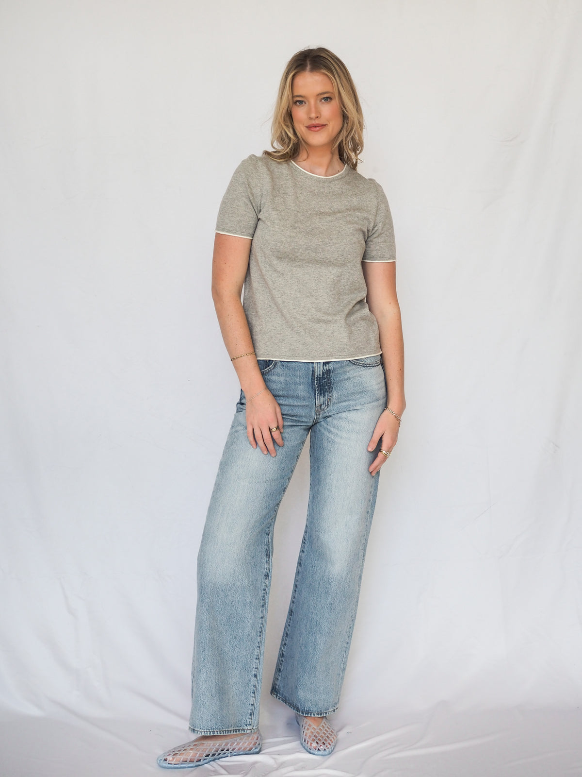 Grey Layered Sweater Tee