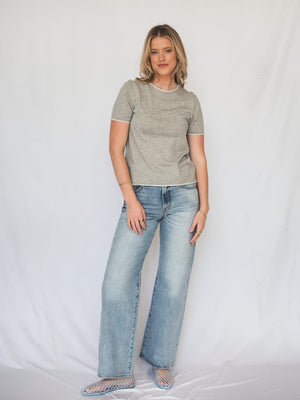 Grey Layered Sweater Tee