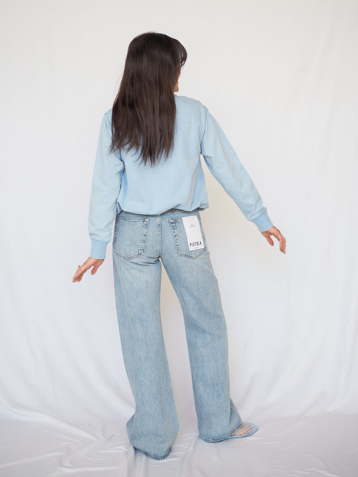 Pistola Larson Wide Leg Jeans in Mellow