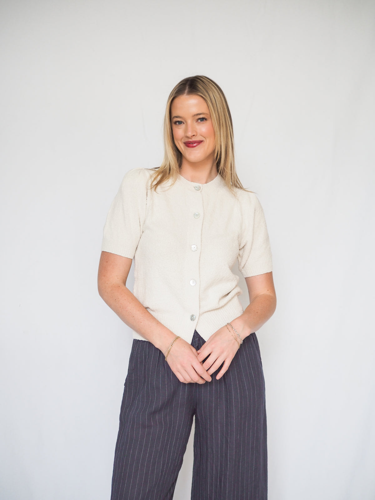 NATION Anne Marie Porcelain Cardigan