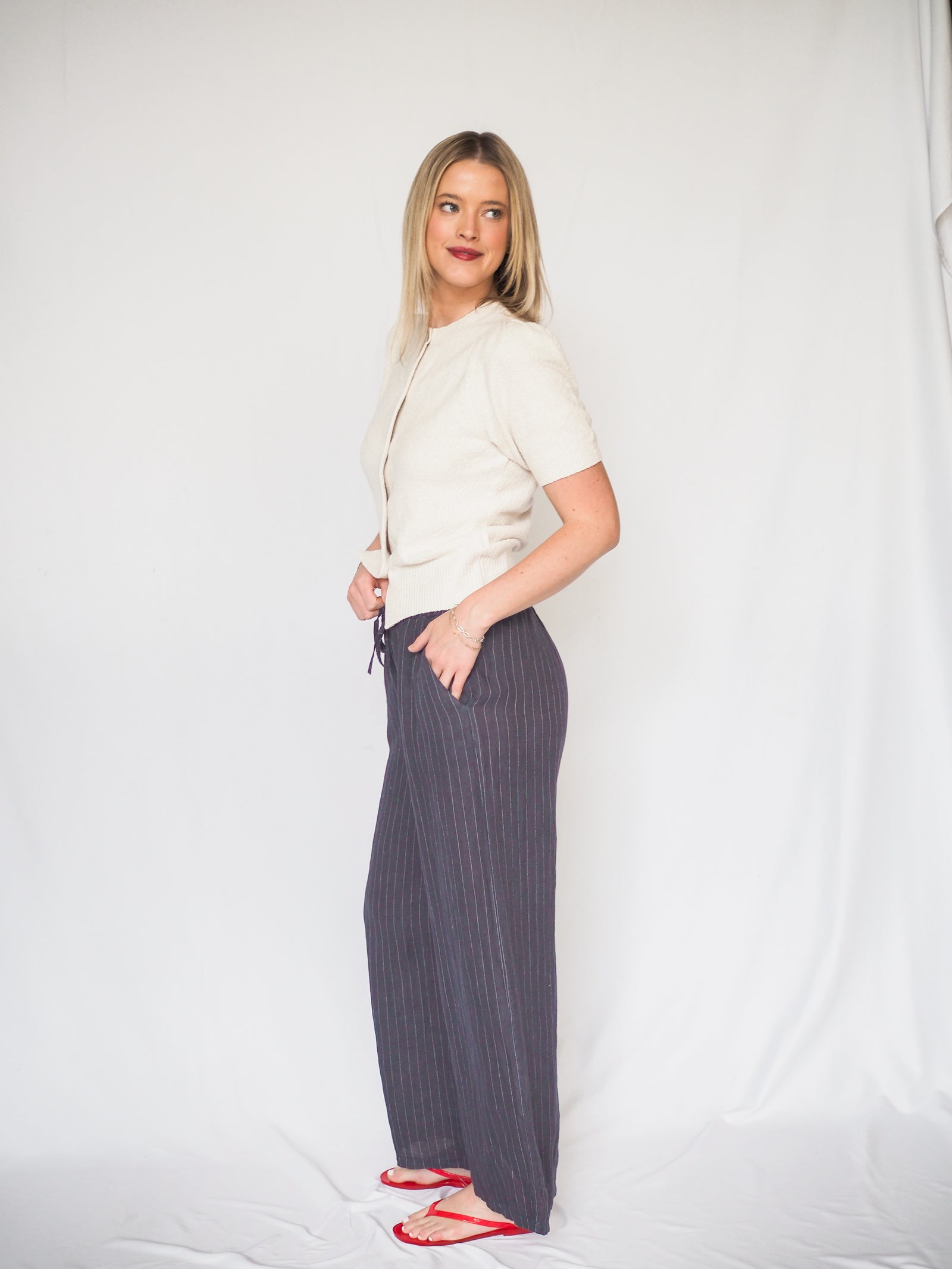 NATION Anne Marie Porcelain Cardigan