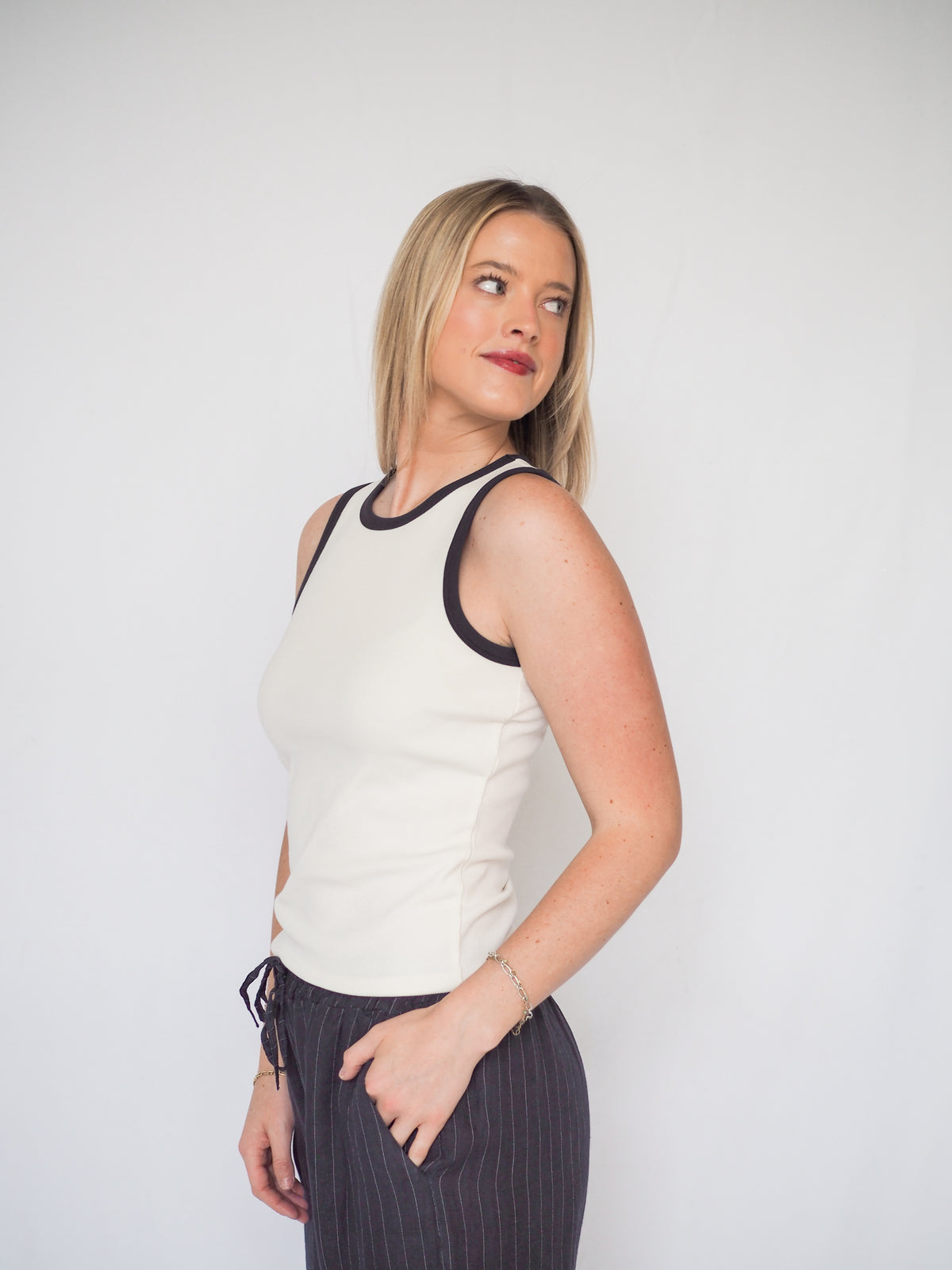 Eda Tank in Ivory