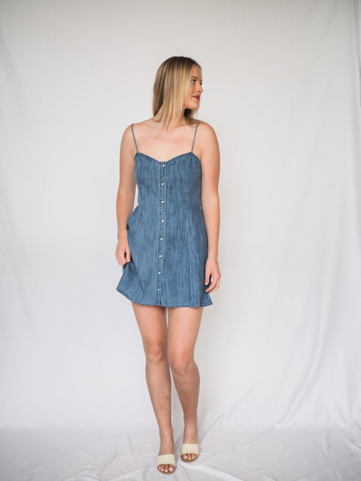 Z Supply Angel Eyes Denim Mini Dress