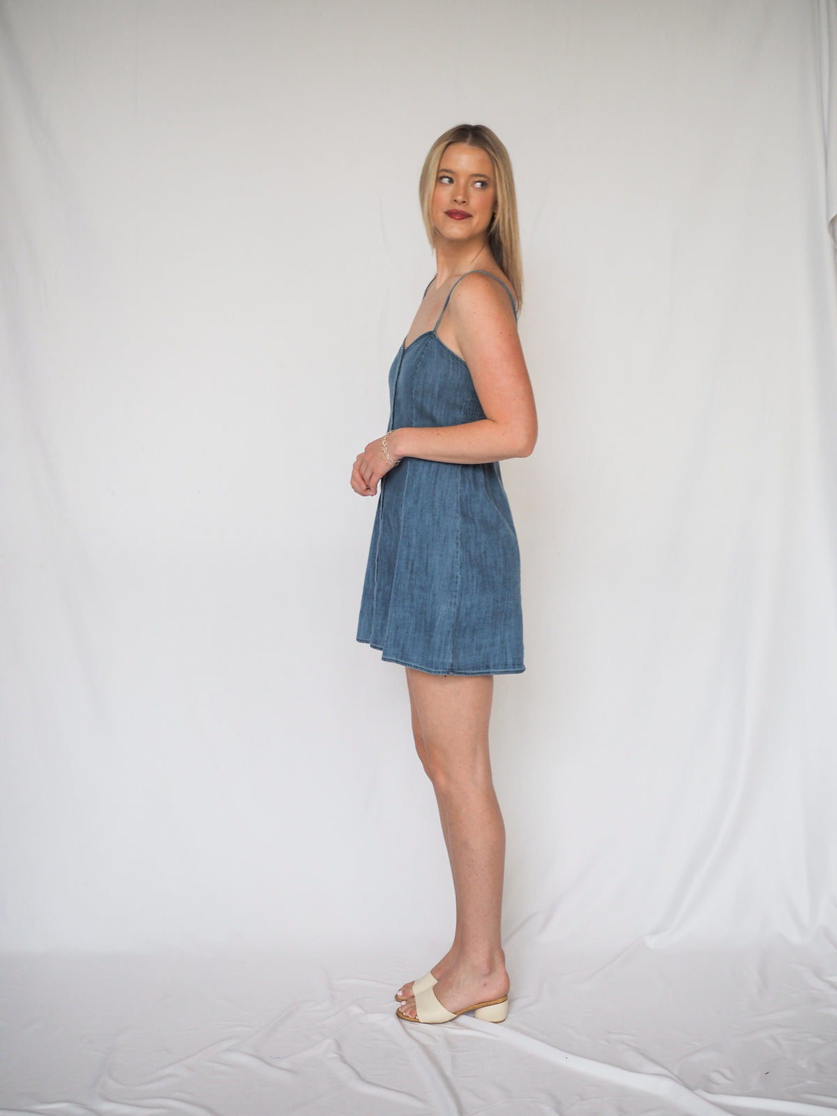 Z Supply Angel Eyes Denim Mini Dress