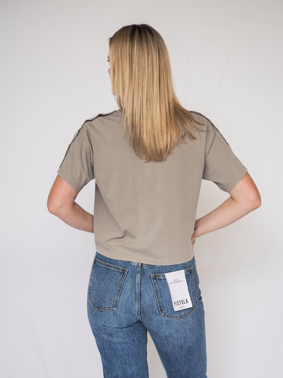 NATION Ada Button Cement Tee