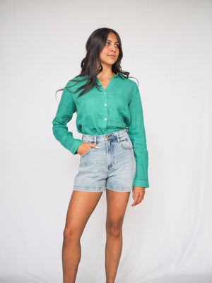 Pistola Aoki High Rise A-Line Short With Detail in Terrace