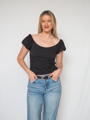 NATION Angelica Black Top