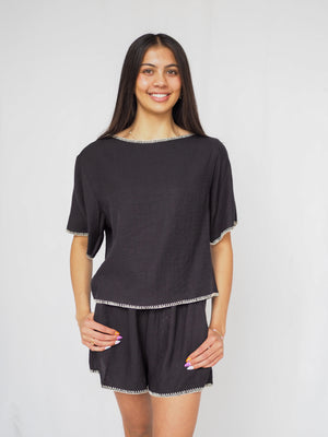 Clio Top In Black