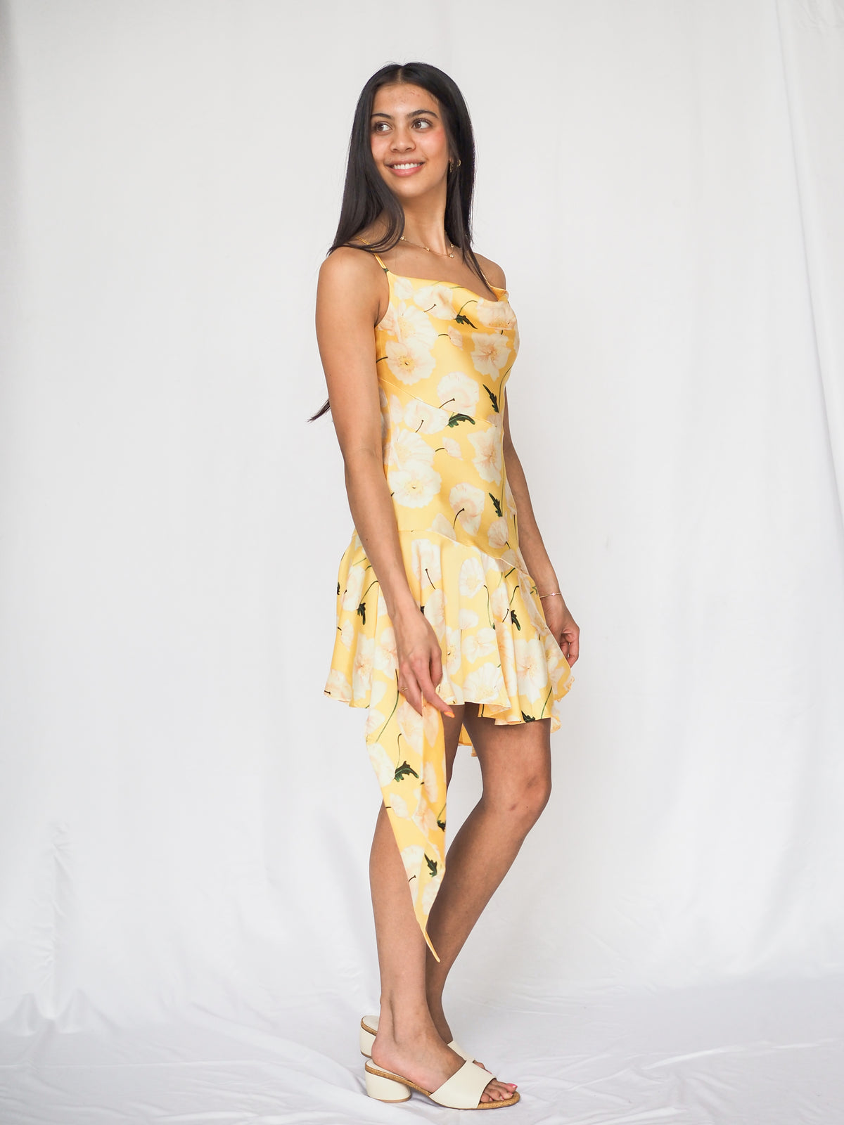 ASTR The Label Paloma Yellow Floral Dress