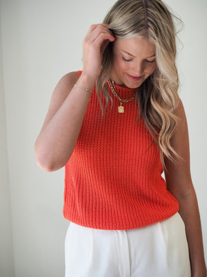 KIDA KNIT Orange TANK