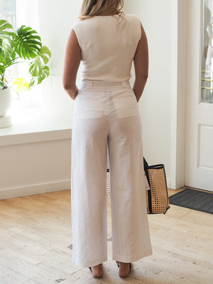 Blu Pepper In Your Dreams HIGH WAIST LINEN PANTS